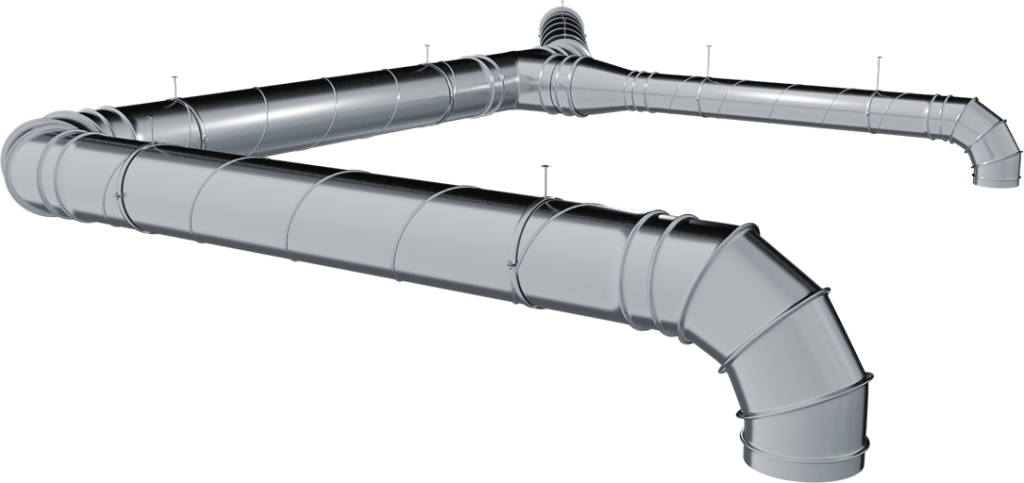 Gaines de ventilation cylindriques