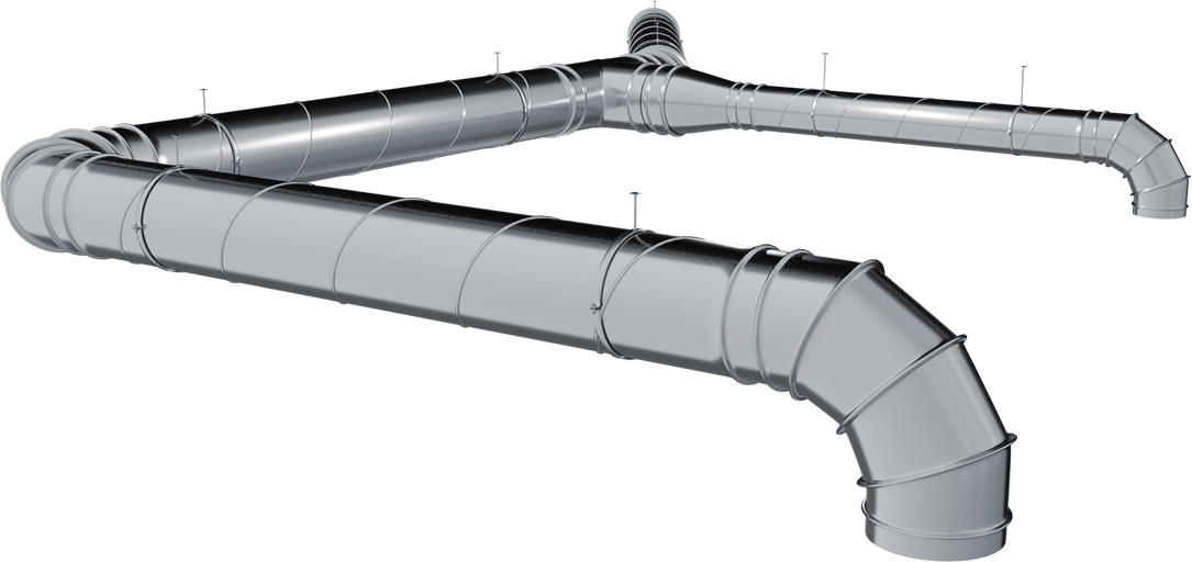 Gaines de ventilation cylindriques